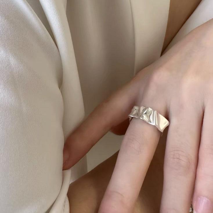 Xiaomi 925 Sterling Silver Simple Ring For Women Fine Jewelry Finger Adjustable Open Vintage Triangle Ring For Party Birthday Gift