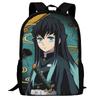 Demon Slayer Anime Backpack Tokitou Muichirou Print Student School Bag Teen Girls Travel Rucksack Casual Daypack Mochila Gift