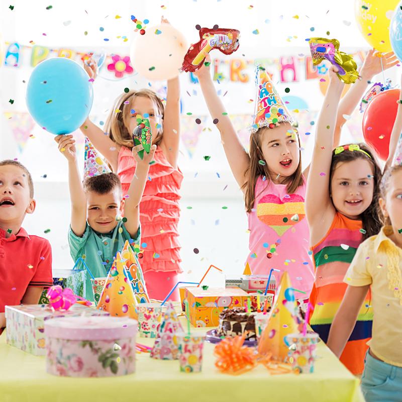 5/10Pcs Confetti Popper Boom Gun Inflatable Balloon For Kids Birthday Party Wedding Decoration Holiday Atmosphere Gifts Boy Toy