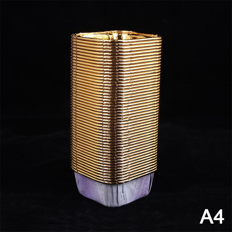 50 stk/sett Engangs papir bakeformer Firkantede papir bakeformer Muffinsformer eller lokk Varmebestandige Glansfulle Muffinsformer Kopper