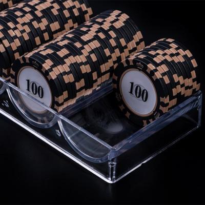 Caja de fichas de póquer, caja transparente acrílica de fichas finas, caja de almacenamiento de fichas de juego de Casino con cubiertas, cajas de soporte para colección de monedas