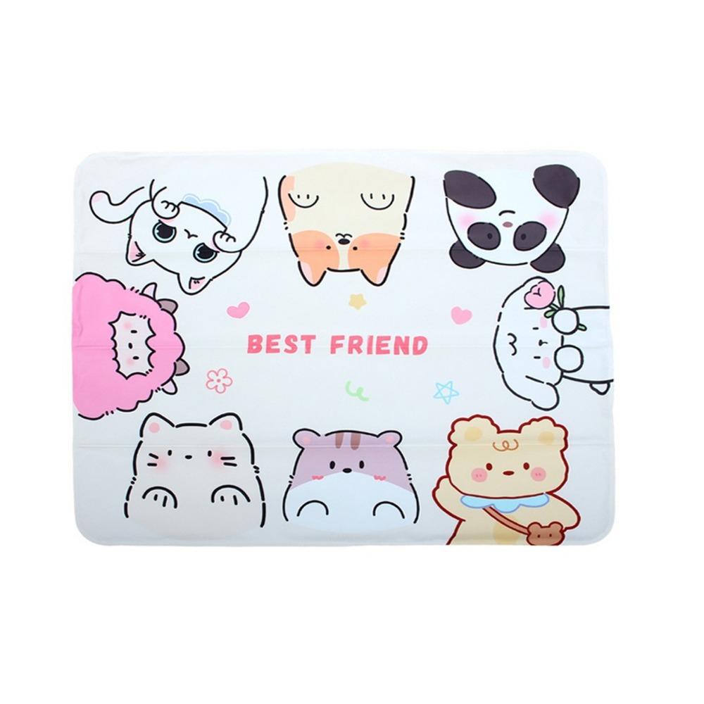 Soft Summer Pet Cooling Pad Skin Friendly Pet Ice Mat Pet Accessories Pet Cooling Blanket Indoor 11.81x15.75 in-Style C