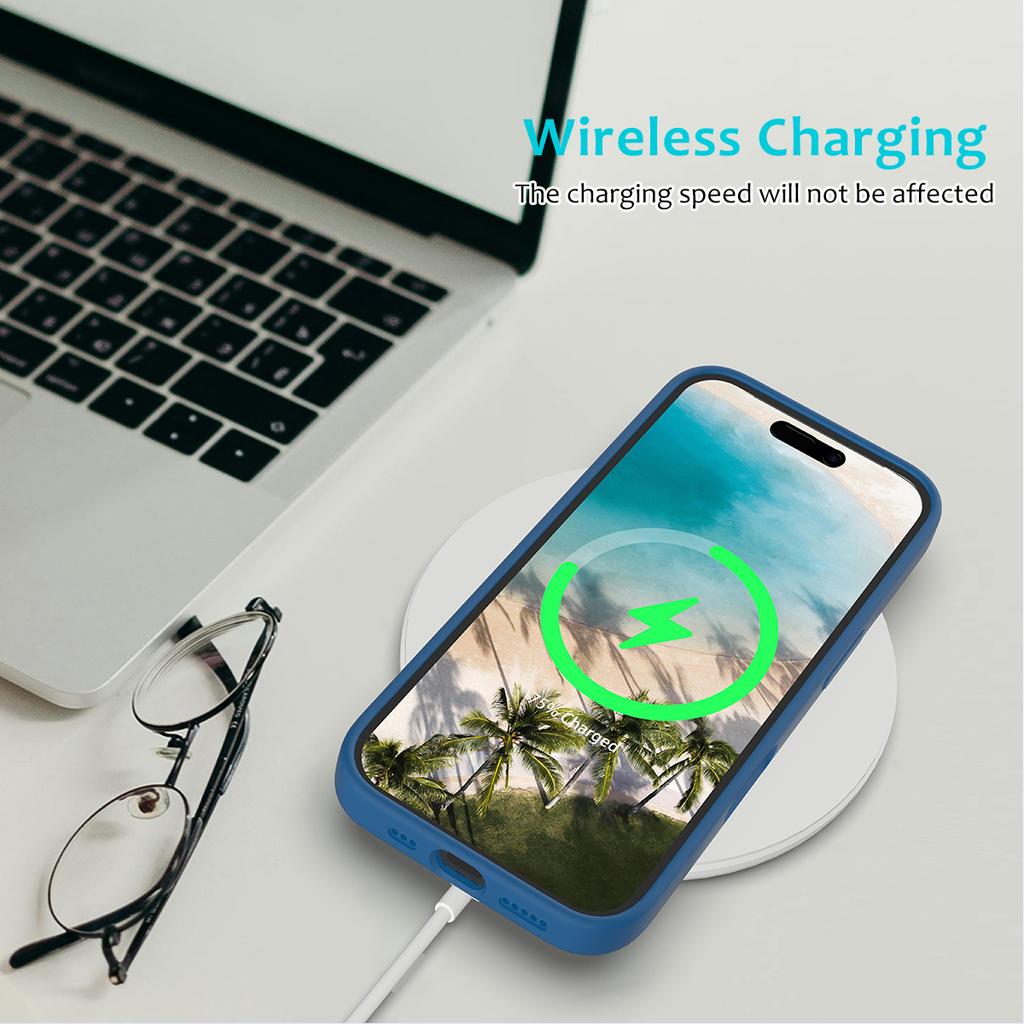 For iPhone 16 Case Liquid Silicone Soft Lining Shockproof Phone Cover