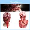 Bw Gy-a019 Long Tongue Monster Latex Bald Tyrant Headgear Halloween Horror Mask
