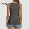 Women Vest U-Neck Sleeveless Button Down Camisole Blouse Slim Fit Basic Tank Tops Beach Office Party Wear