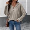 2026 Autumn/Winter Ribbed Knitwear Hooded Top – Lazy Style