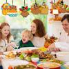 54 Pcs Turkey Cutouts Thanksgiving Cut-Outs Fall Decor for Bulletin Board Classroom Party