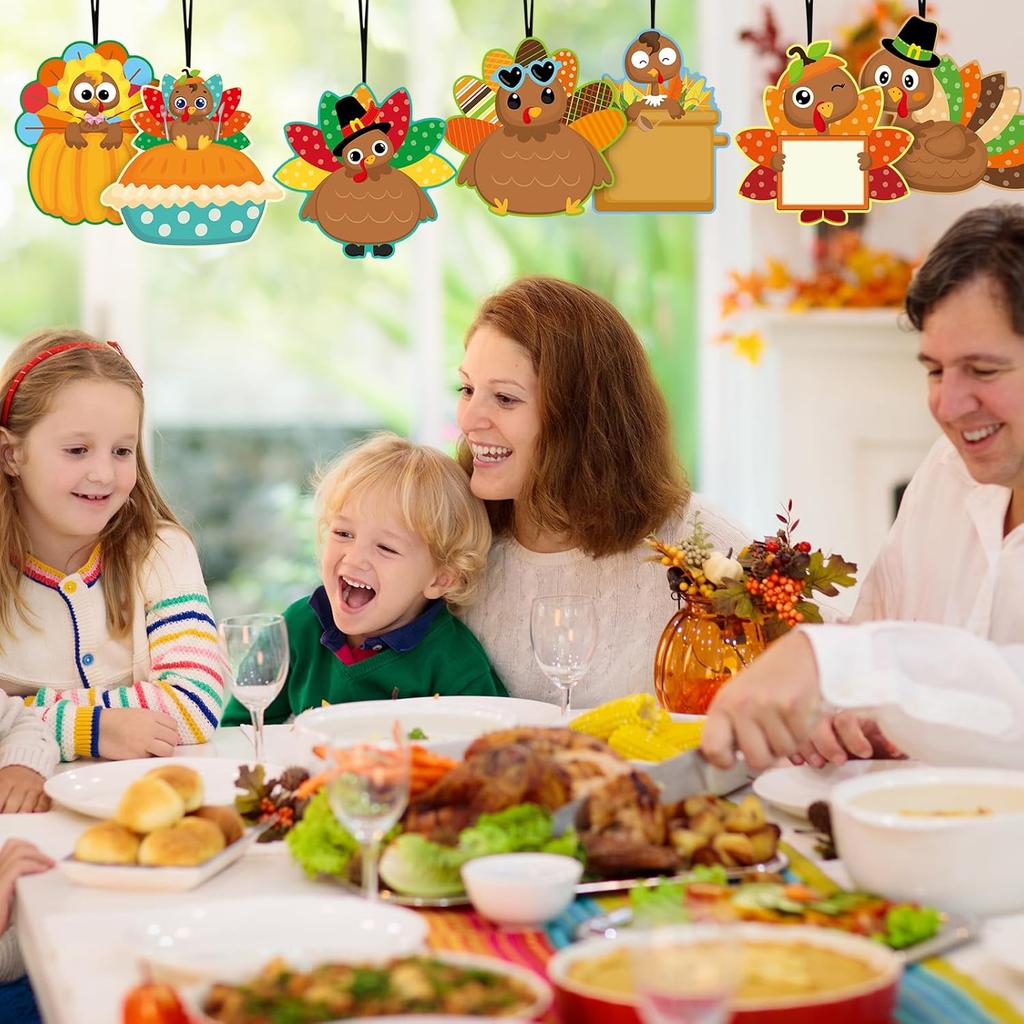 54 Pcs Turkey Cutouts Thanksgiving Cut-Outs Fall Decor for Bulletin Board Classroom Party