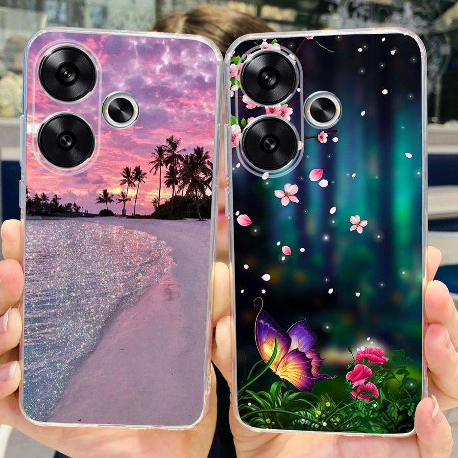 For Xiaomi Redmi Turbo 3 Case Poco F6 Fashion Painted Cover Soft Silicone Phone Cases For Xiaomi Poco F6 F 6 Redmi Turbo3 Bumper
