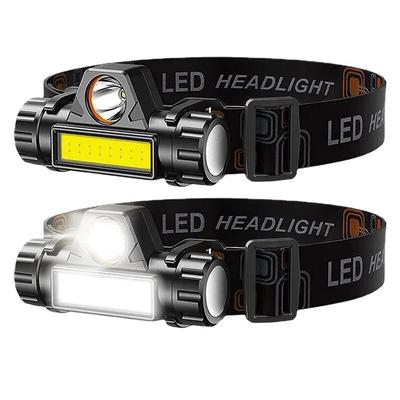COB נטענת LED USB פנס חזק מגנטי חזק פנס ראש סופר בהיר עמיד למים לפיד ראש לדיג בחוץ