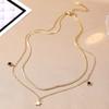 2023 Nouvelle Mode Étoile Pendentif Collier Femme Élégant Charme Collier Simple Double Couche Fille Cadeau Décolleté Chaîne Cadeau Chandail Chaîne