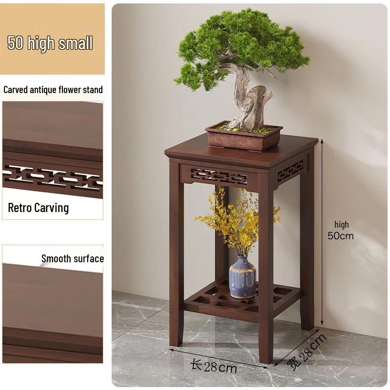 Bamboo Multi-Layer Flower Stand