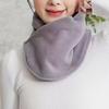 Classic Solid Color Snap Neck Winter Thickened Fleece-Lined Warm Neck Gaiter for Men and Women Winter Windproof Cycling Scarf