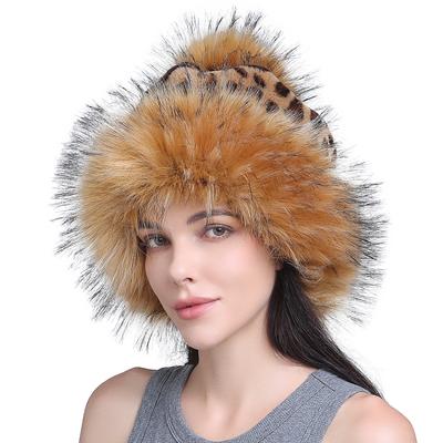 Women's Fashion Fox Fur Ball Hat Autumn and Winter Warm Fur Straw Hat