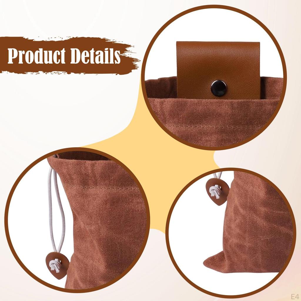 Canvas Drawstring Bag for Fruit Picking, Versatile, Attaches to A Belt, Ideal Picking
