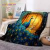 Cute Dream Birds Parrot Peacock Cartoon Soft Flannel Blankets,Throw Blanket Comfortable Blanket for Picnic Beds Home Bedroom Kid