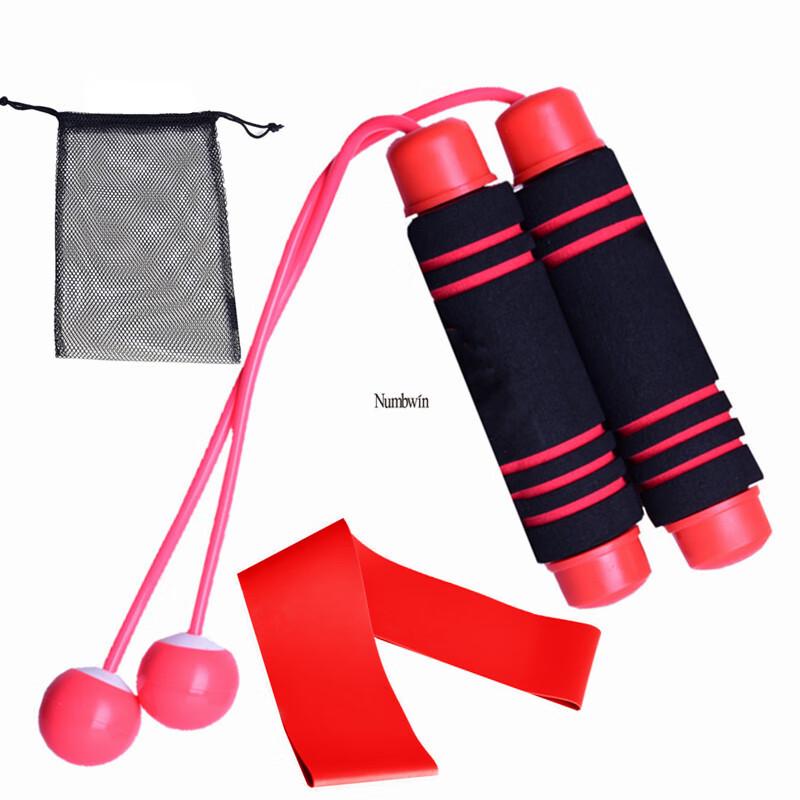 Weighted Cordless Jump Rope and Resistance Band Set