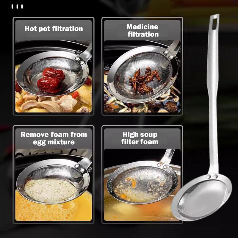 Schlitzlöffel Edelstahl Sieb Löffel Kochen Skimmer Utensil Suppenkelle Küchenzubehör Schöpflöffel Löffel zum Kochen