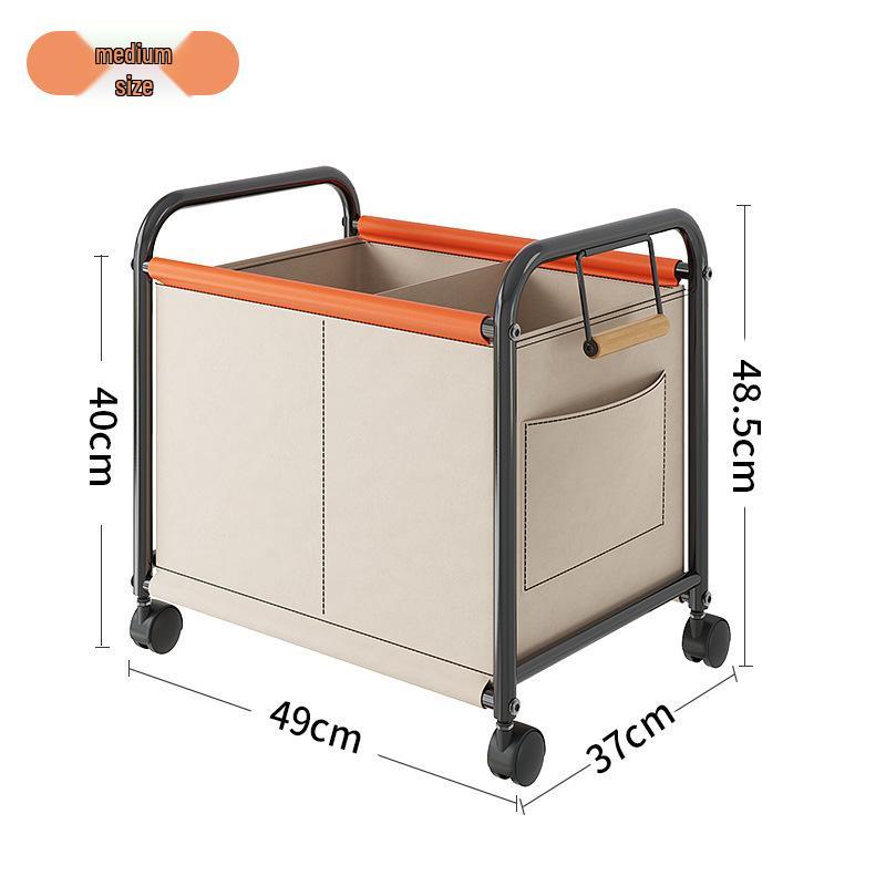 Multifunctional Children's Toy Storage Trolley with Wheels