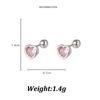 2PCS Acrylic Flower Stud Earring Fashion Women Shiny Colorful Screw Stud Earrings Stainless Steel Cartilage Helix Ear Piercing Jewelry Accessories