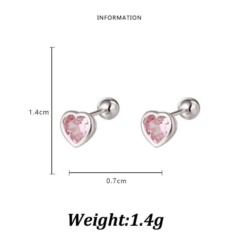 2PCS Acrylic Flower Stud Earring Fashion Women Shiny Colorful Screw Stud Earrings Stainless Steel Cartilage Helix Ear Piercing Jewelry Accessories