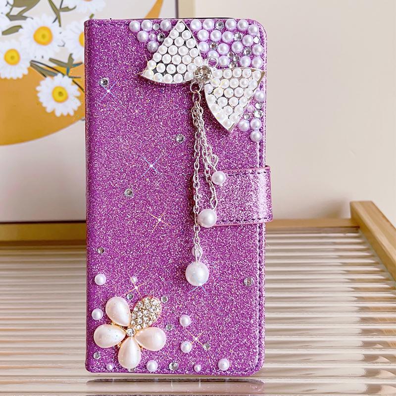 Glitter Wallet Case For Samsung Galaxy S26 Ultra S25 FE S24 S23 Plus S22 A13 A14 A15 A16 A26 A36 A56 A34 A54 A35 A55 A33 A17