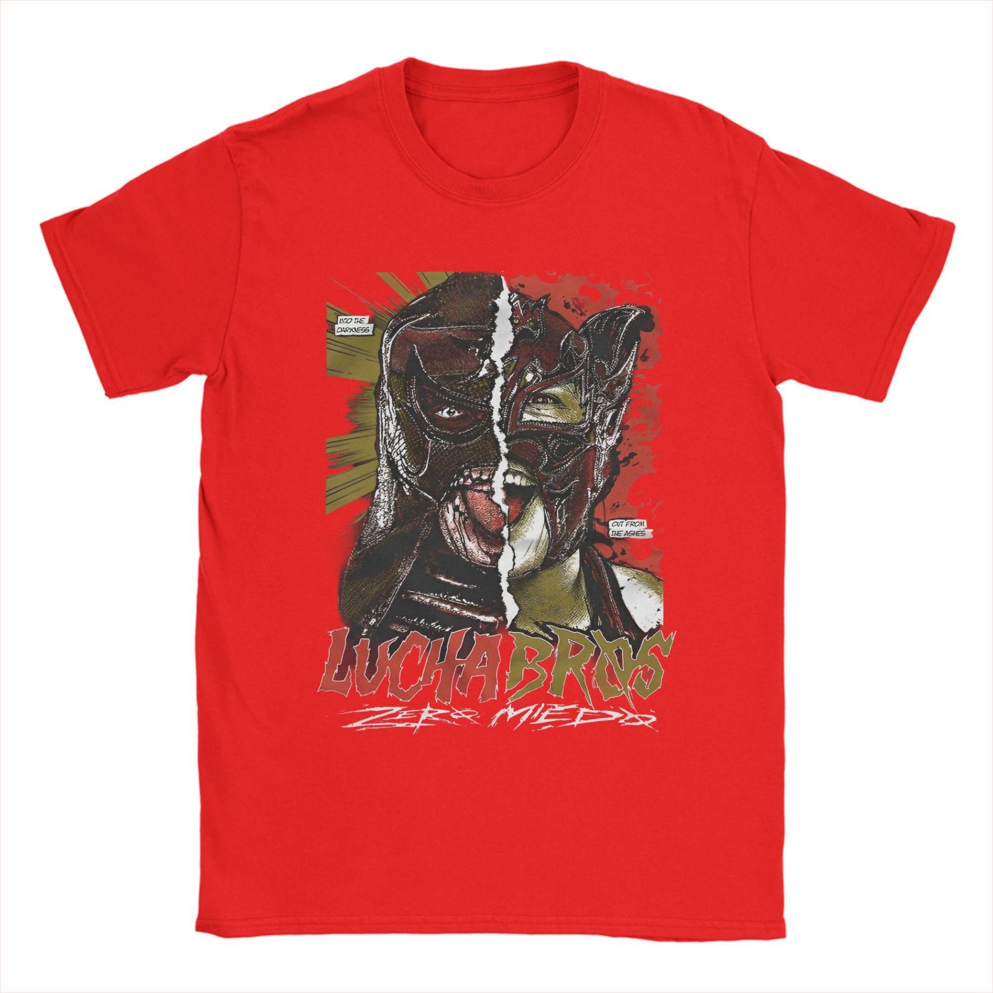 Penta Says Lucha Bros T-Shirts for Men Boxing Fighter Humorous Cotton Tee Crewneck Short Sleeve T Shirt Graphic Printed merch S
