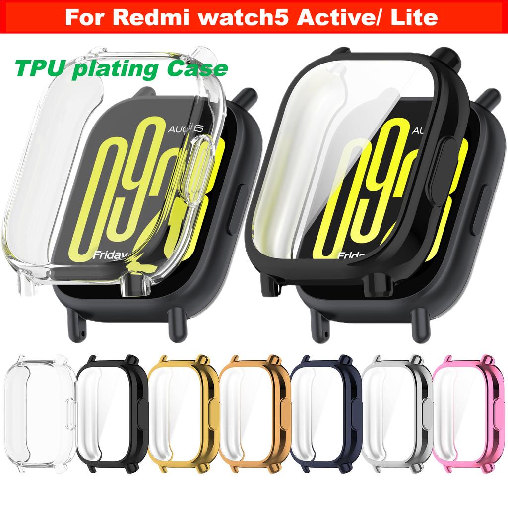 TPU Plating Case For Redmi Watch 5 Active Case Screen Protector For Redmi Watch 5 Lite Smart Watches Case Accessories