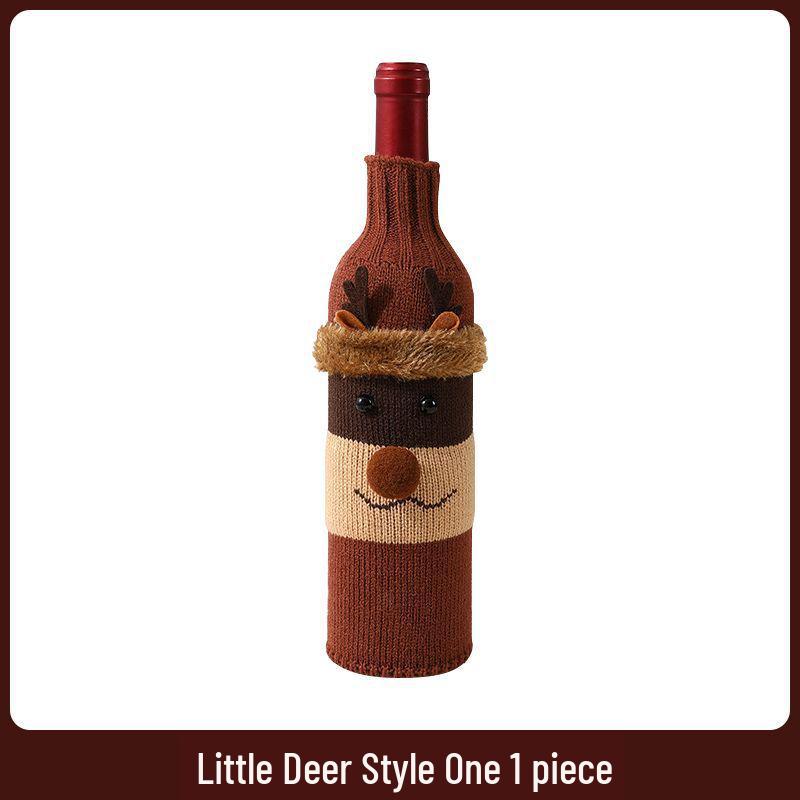 Creative Christmas Champagne & Wine Bottle Covers: Festive Dining Table Decorations