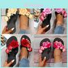 Summer Ladies Flip Flops With Flower Design For Casual Outings And Breathable Comfort