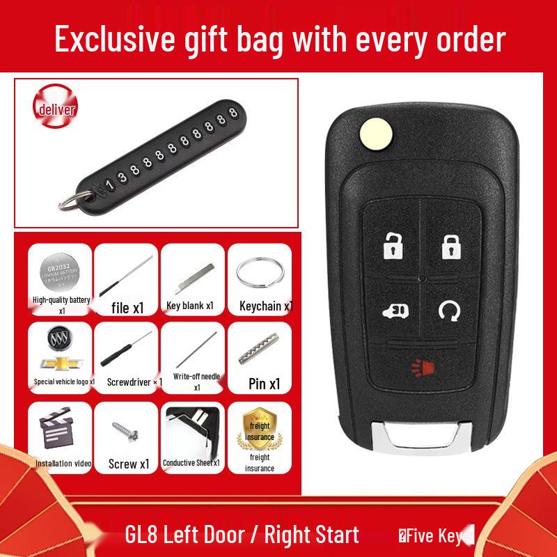 Buick Excelle GT Regal & Chevrolet Cruze Car Remote Key Shell Replacement.
