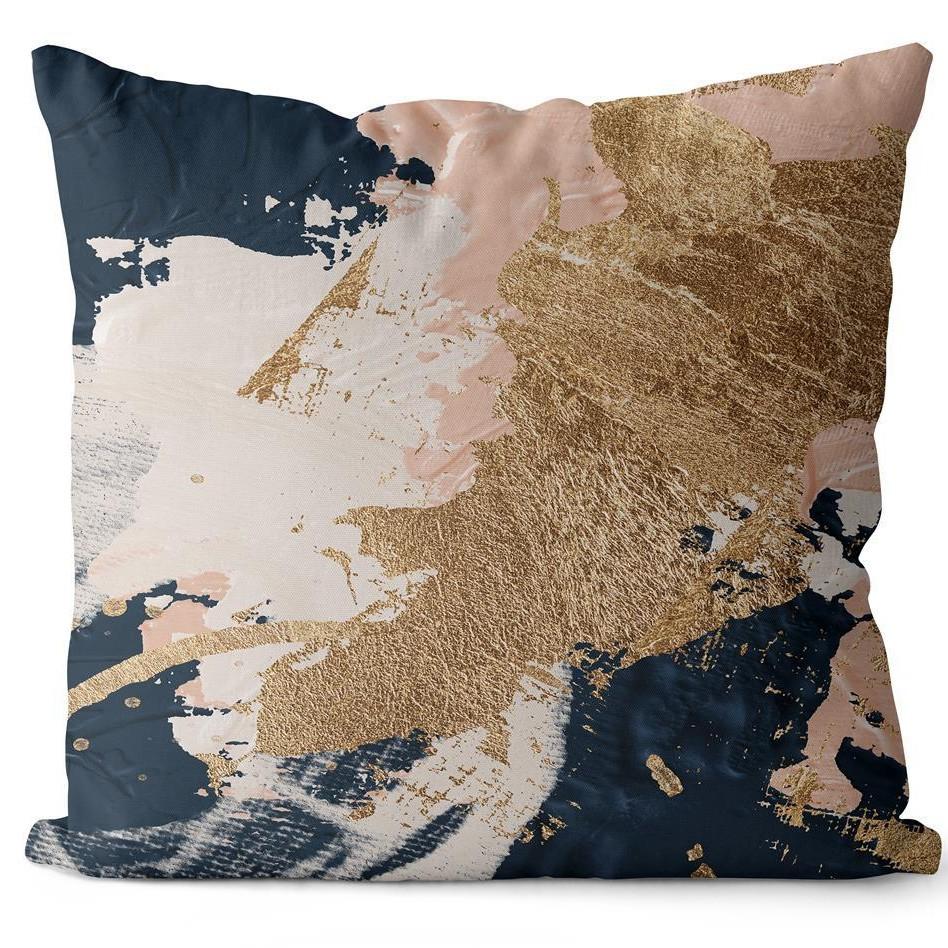 Pink Abstract Oil Painting Pillow Case White Thread Print Pillow Summer Home Sofa Cushion Cover