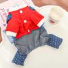 New Pet Dog Clothes, Decorated with Cowboy Cat Straps, Cat and Dog Clothes, Four-legged Coats, Dog Vests, Teddy Bichon Frises