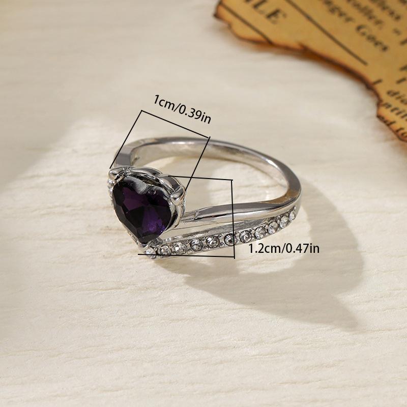 New V-shaped Diamond-set Love 4-color Jewelry, Simple, Fashionable and Versatile Women's Ring