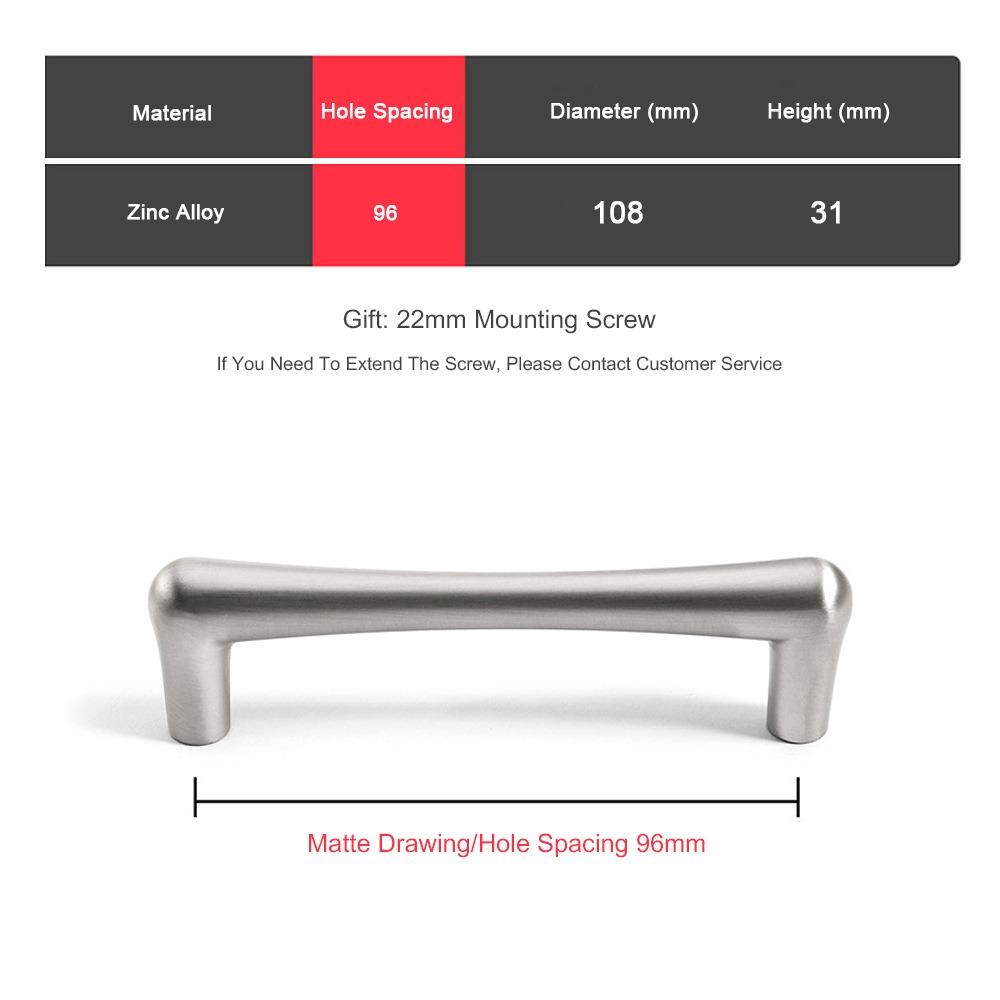 High Quality Gold/Silver Cabinet Pull Solid Smooth Furniture Handles Alloy Durable Drawer Knob for Cabinet Wardrobe Drawer