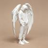 PLA Angel Decor 3D Printed Figurine, Winged Man Decorative Statue, Hoodies Desk Decoration Boys Sculpture for Home Office Shelf