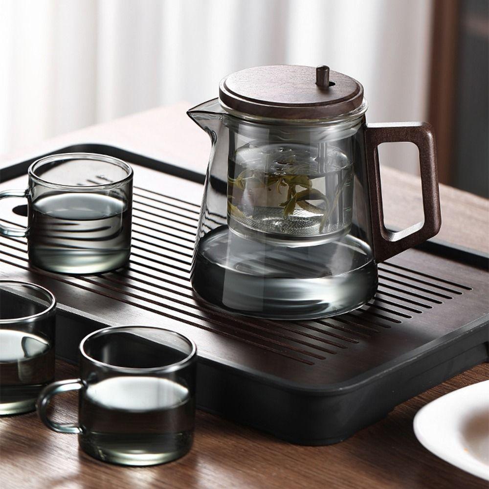 Creative Tea Separation Glass Teapot Heat Resistant Lazy Kungfu Drip Teapot Office
