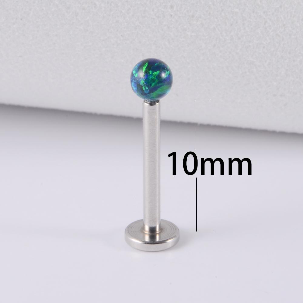 1PC 361L Surgical Steel Opal Ball Lip Stud Internally Threaded 3mm Opal Labret Ear Tragus Cartilage Helix Daith Earring Piercing 4