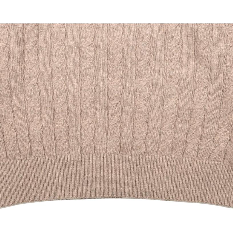 Lee Label Round Neck Pullover Sweater Men sweater Khaki LUT006391203170-A04831