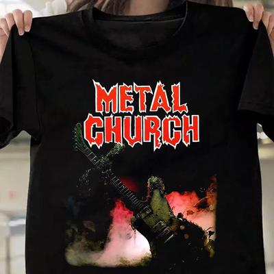 Seltenes Metallkirche Herren Schwarz Alle Größen S8222 Unisex T-Shirt