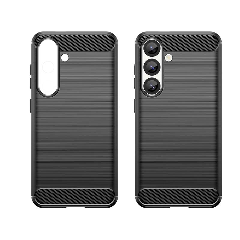 For Samsung Galaxy S25 Case Cover Samsung S25 Capas Carbon Fiber Shockproof Phone Back Bumper Soft TPU Cover Samsung S25 Fundas