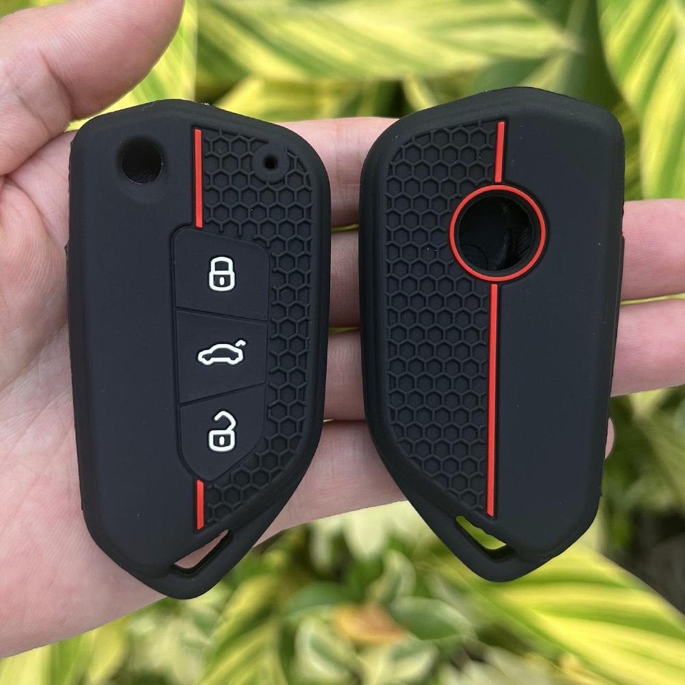 Silicone Car Remote Cover Case for VW Caddy Eos Golf Jetta Skoda Tiguan Beetle Polo Pass Passat B5 for Seat Skoda Modified Key