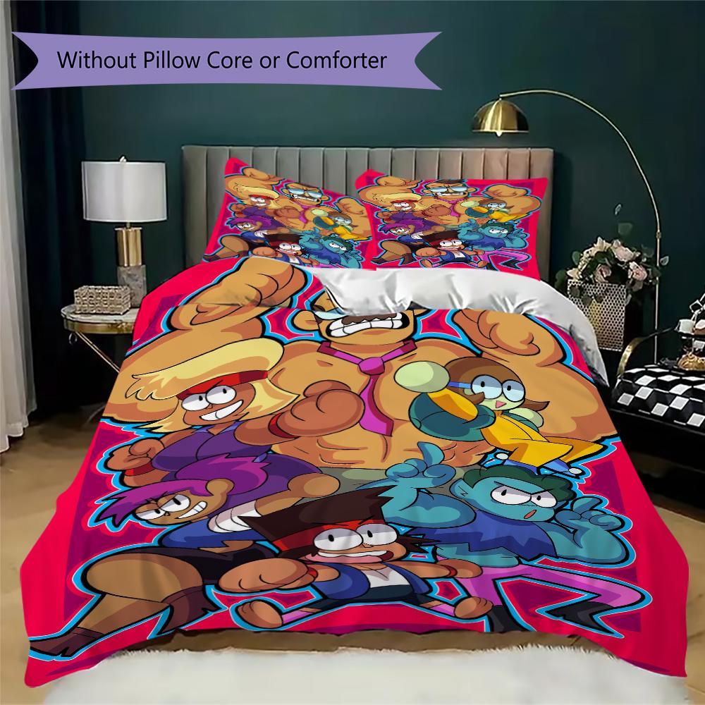 Funny school theme Pattern Bedding,Quilt Set Quilt Cover Pillowcase Home Birthday Gift (1*duvet cover+2*pillowcase,without core)ZSJT0917214