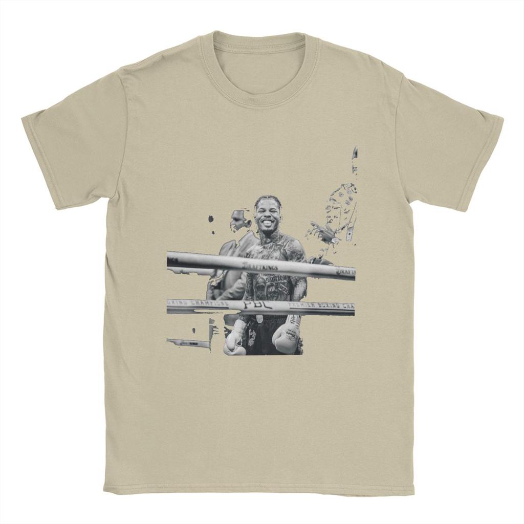 Men T-Shirt Tank Gervonta Davis Vintage Pure Cotton Tees Short Sleeve T Shirt Crewneck Clothing Birthday Gift