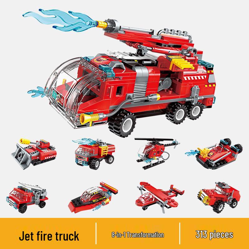 Enlightenment Storm Attack Helicopter 8-in-1 Model Building Blocks Military Toy Gift