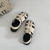 Roman Sandals Female 2024 Summer Retro Flat Bottom Baotou Casual Shoes Hollow Woven Low Heel Sandales Zapatos Para Mujeres