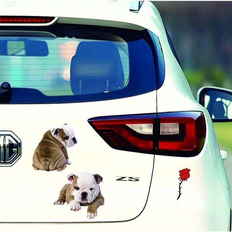3D General Motors Decorative Stickers Cute Kitty Dog Car Stickers Body Scratch Shielding Decorative Stickers Creative and Realistic
