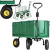 Chariot de Transport Pliable 4 Roues + bâche Amovible Max. 400kg - SPRINGOS