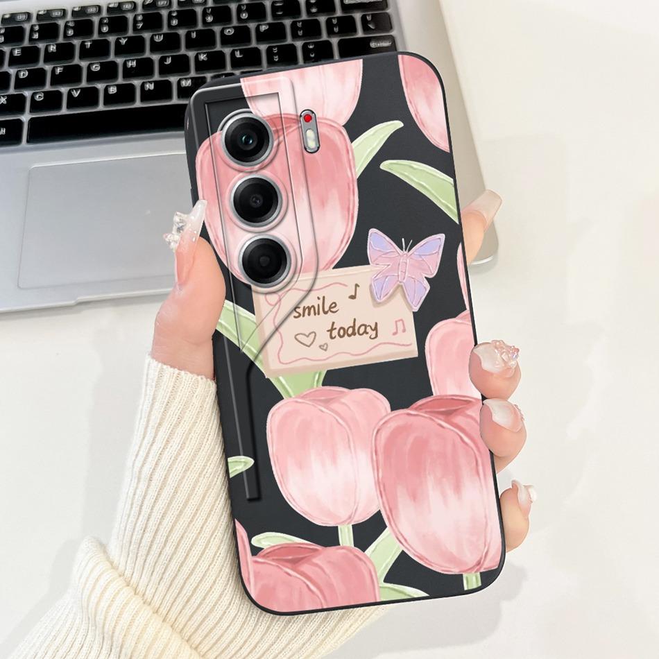 For Tecno Camon 40 Pro 4G Camon40 CM5 CM6 Elegant Butterfly Floral Phone Case For Camon 40 40Pro 4G Soft Silicone Cases Bumpers