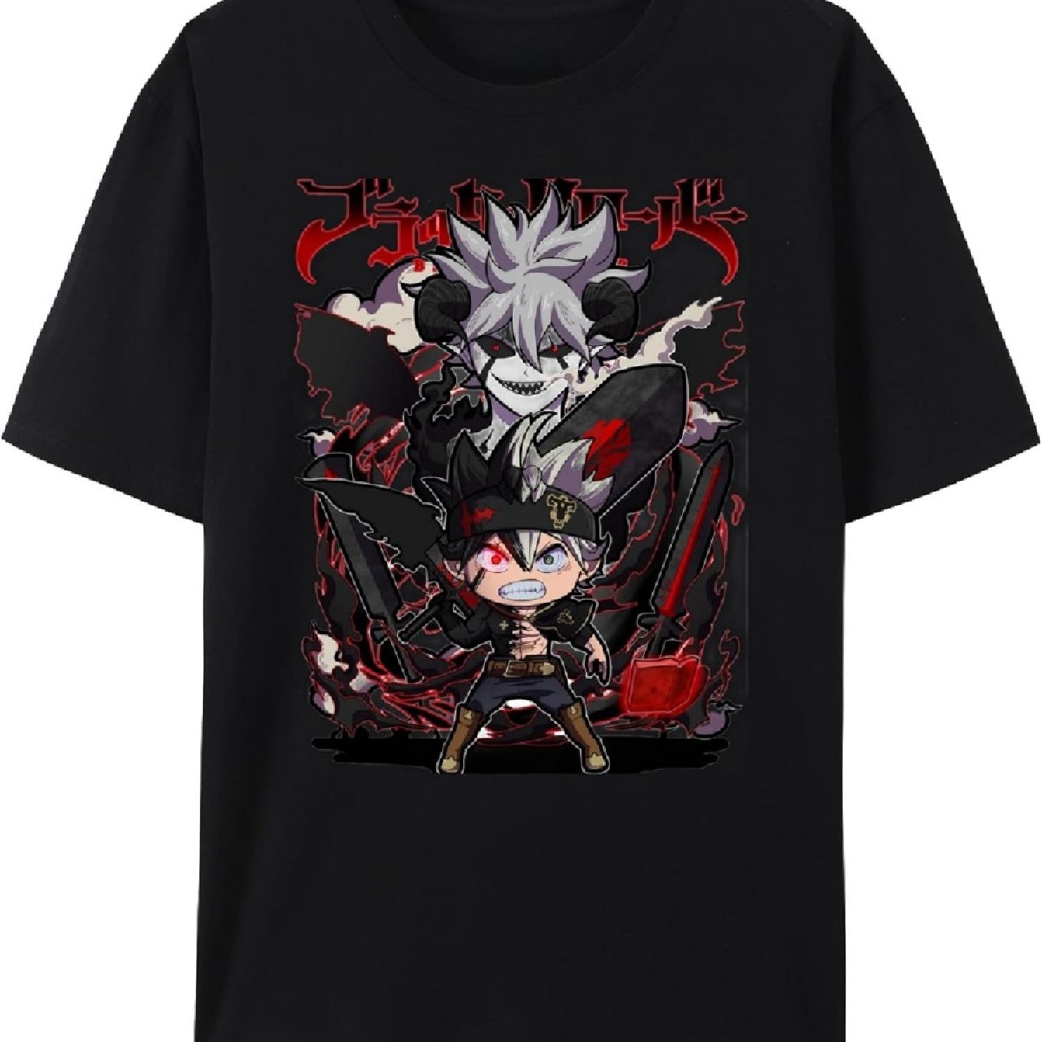 

Футболка Аста, Черная Аниме Клевер Аниме Футболка XXXXXL